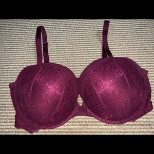VS deep red bra